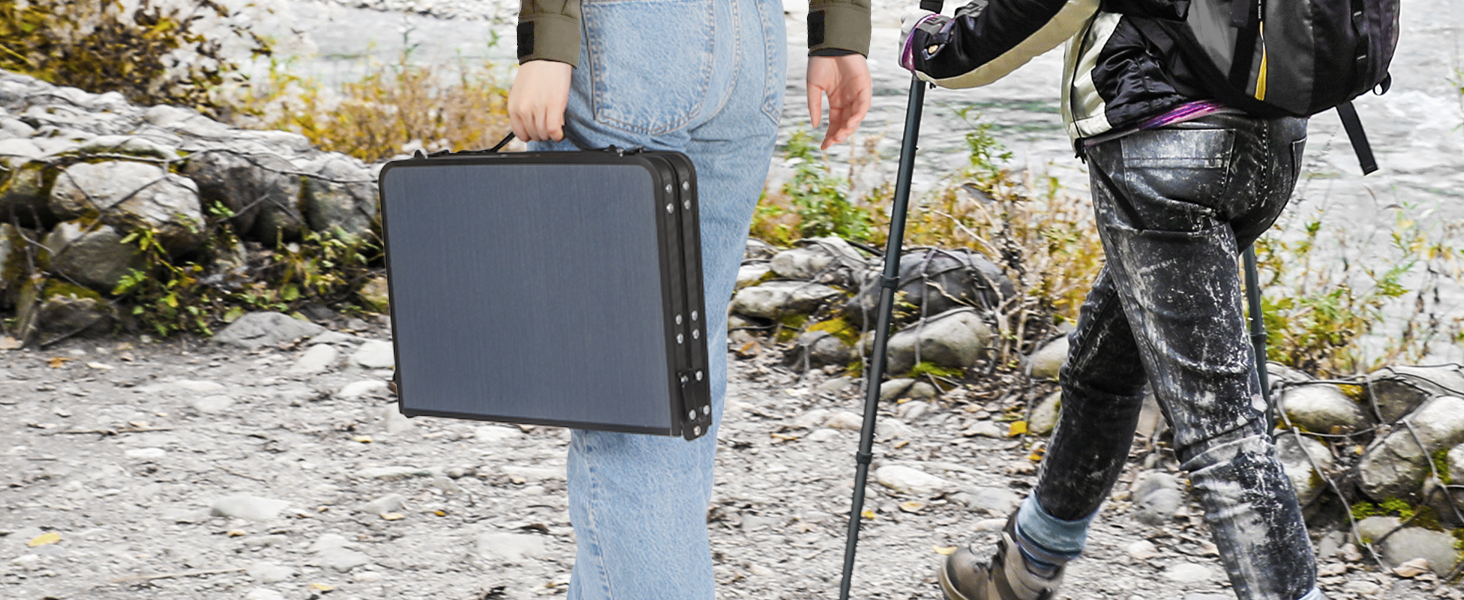 REDCAMP Складаний столик з регулюванням висоти, легкий портативний туристичний столик 60 x 40 см (4 рівня висоти) з сітчастою поверхнею, для дому та вулиці, балкона, ринку, кухні, темно-сірий, 60*40 см (4 рівня)