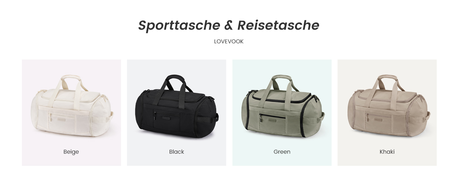 Спортивна сумка LOVEVOOK: велика, водонепроникна, з відділенням для взуття, 45L, 51x28x32 см