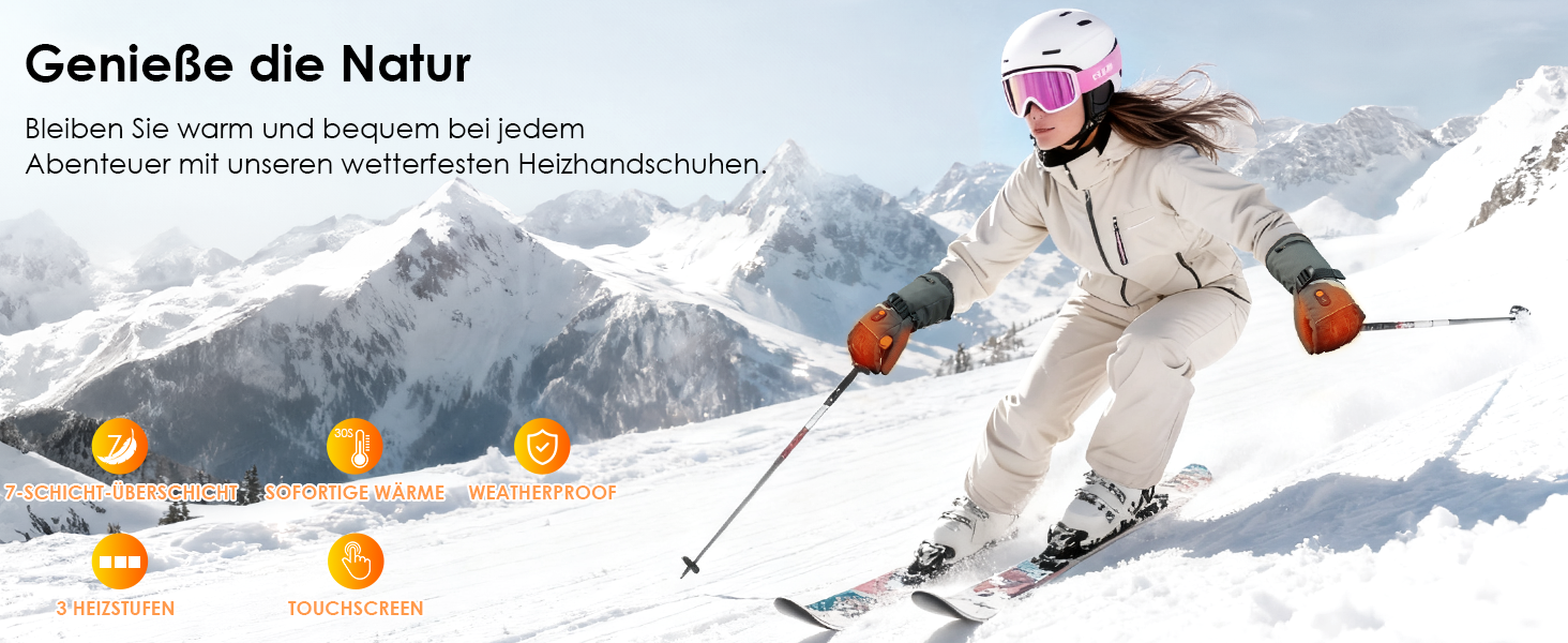 Обогрівані рукавички Minthouz W11 для чоловіків та жінок, 7.4V, 3 режими нагріву, водонепроникні, з підтримкою сенсорного екрану, для роботи на відкритому повітрі, велоспорту та катання на лижах, XL