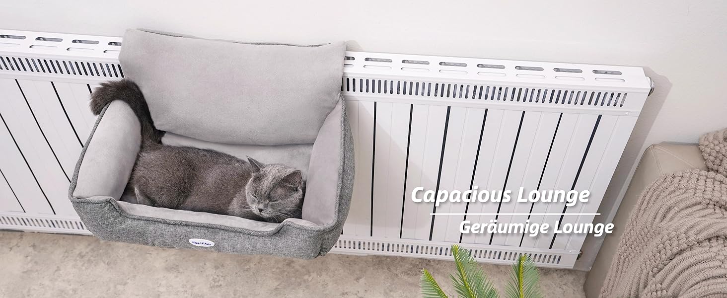 Килимок для котів на батарею Happi N Pets, сірий, 55 x 34 x 27 см