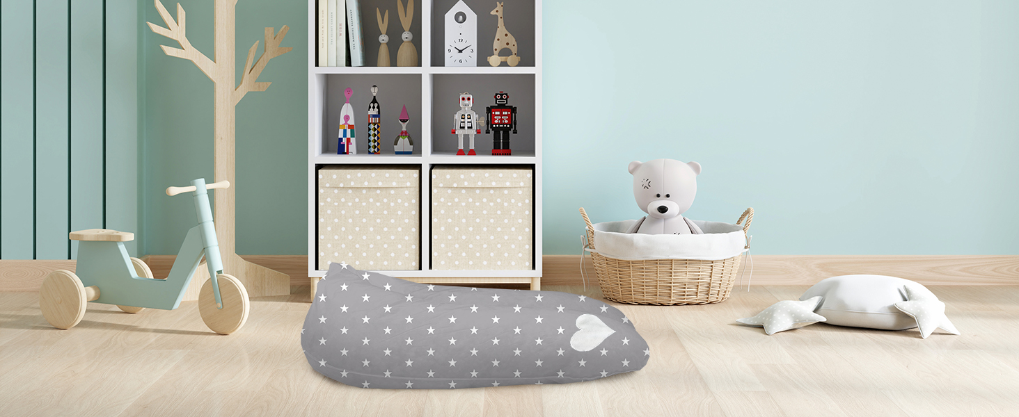 Подушка для вагітних Amilian Stillkissen XXL з зірками (сіра) - подушка для сну на боці та годування