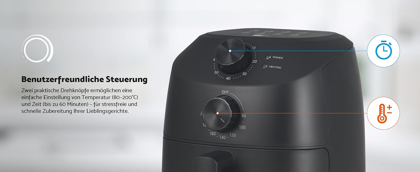 Фритюрниця Aeco Cube 2.0 Mini – компактна, 2 літри, без BPA, таймер 60 хв, антипригарне покриття, 80% менше олії, енергоефективна, з автовимкненням