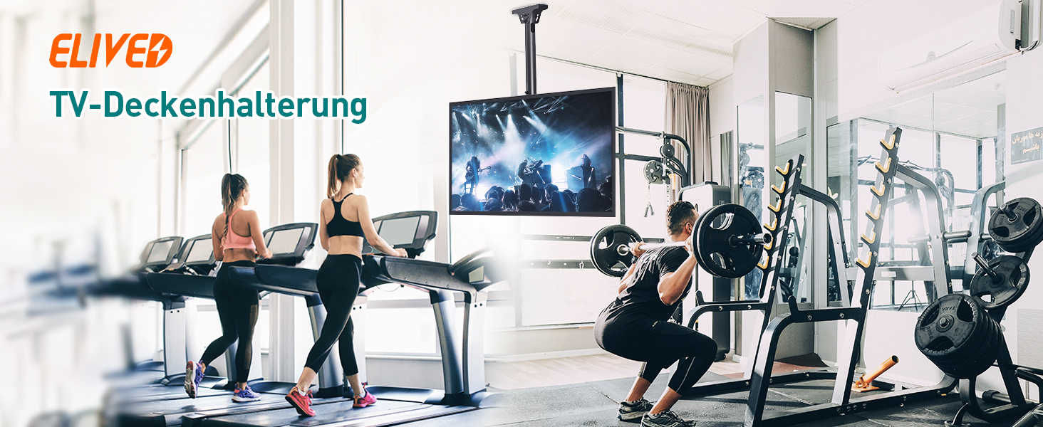 ELIVED Adjustable TV Wall Mount for 24-65 Inch Flat & Curved TVs - VESA 400x400, 45kg Capacity
