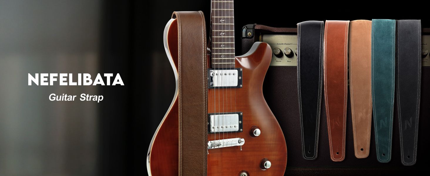 Накладка для гітари Nefelibata з повного нубуку, 76 см, з підкладкою з піни та петлею для кабелю, для акустичної, бас та електрогітари - Хакі