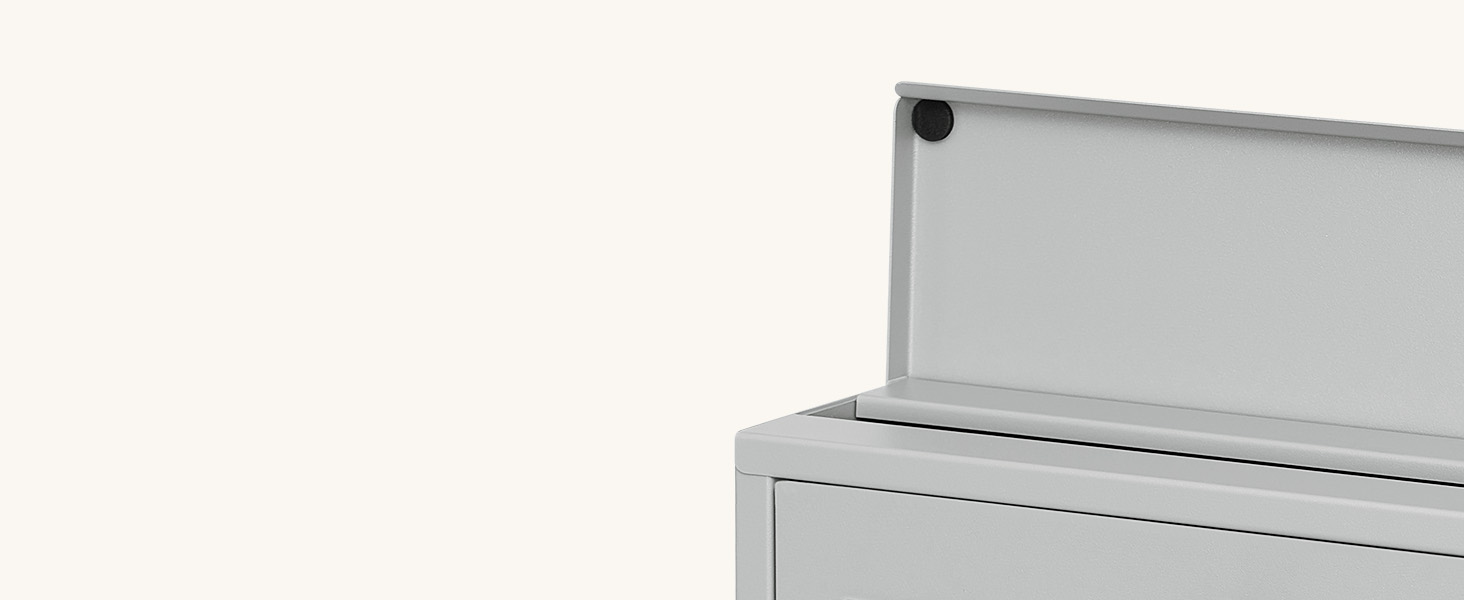 Поштовий ящик WOLTU з газетницею та оглядовим вікном, персоналізований, настінний, з замком та 2 ключами, сірий, 37x37x10.5 см