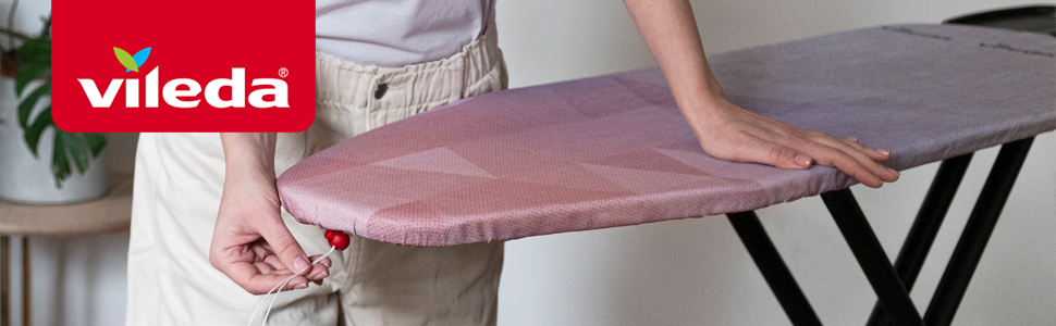 Покриття для прасувальної дошки Vileda Diamond з титановим покриттям, універсальний розмір, сумісне з парогенераторами, сертифікат Oeko-TEX
