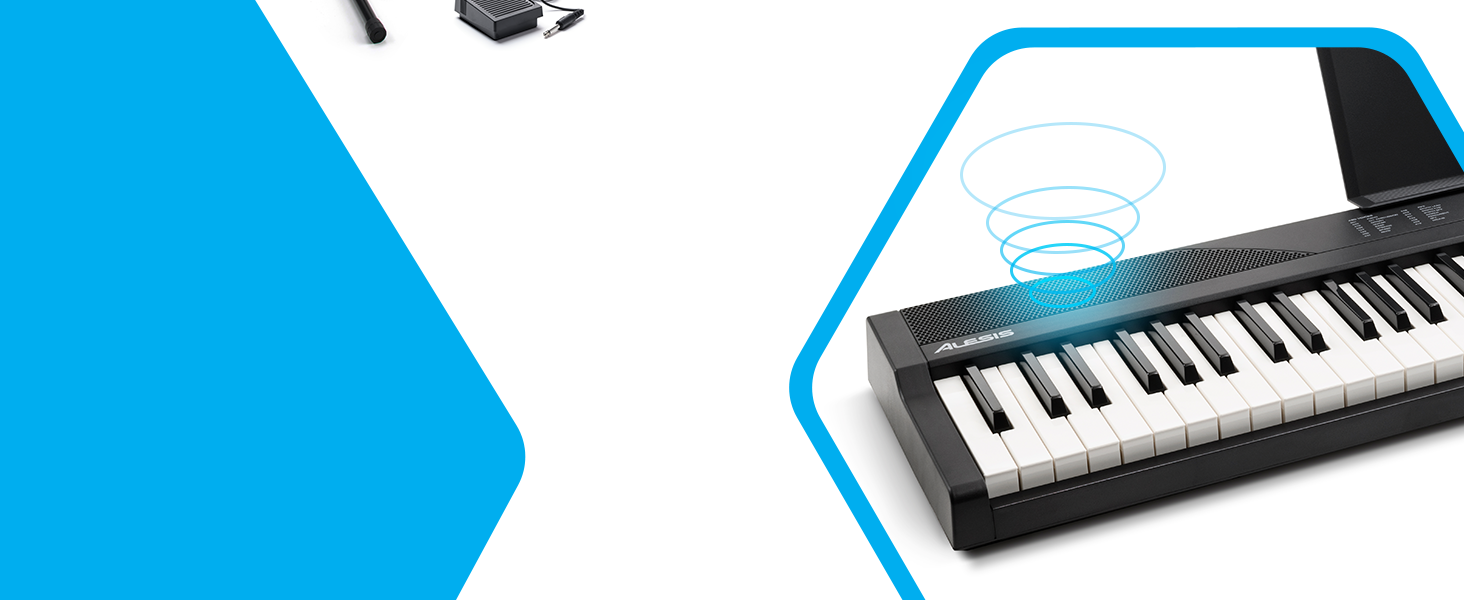 Клавіатура Alesis E-Piano з 88 клавішами, 480 звуків, USB-MIDI, динаміками, аксесуарами та уроками для початківців