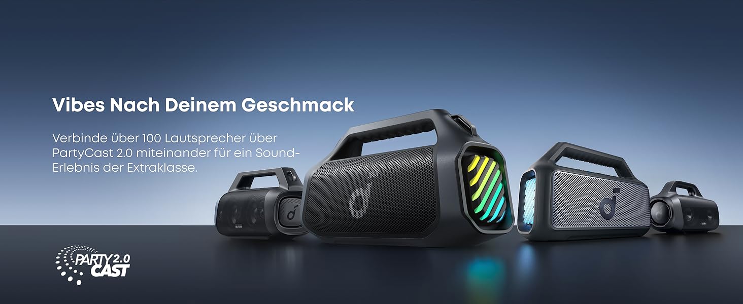 Портативна Bluetooth колонка soundcore Boom 2 Pro 140 Вт, IP68, RGB підсвітка, Powerbank, BT 5.3