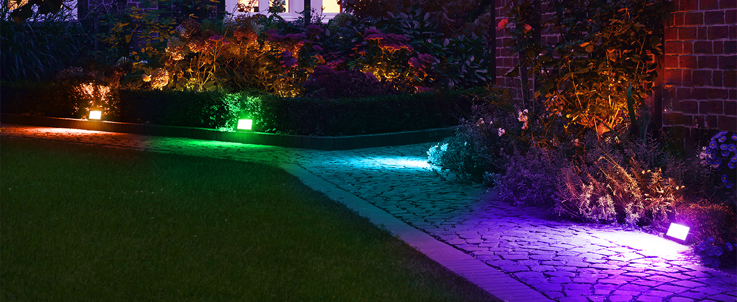 Світлодіодний прожектор MEIKEE 25W RGB з пультом, 30 режимів, 10 кольорів, пам'ять, IP66, 6 рівнів яскравості, для вечірок, бару, будинку, Хелловін, 2 шт.