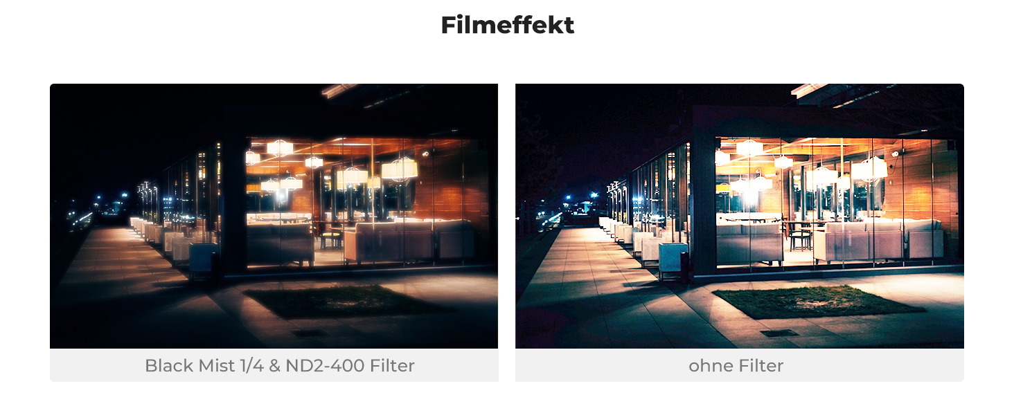 Фільтр K&F Concept 77mm Black Mist 1/4 та ND2-ND400 2-в-1 (Nano-Xcel Series)