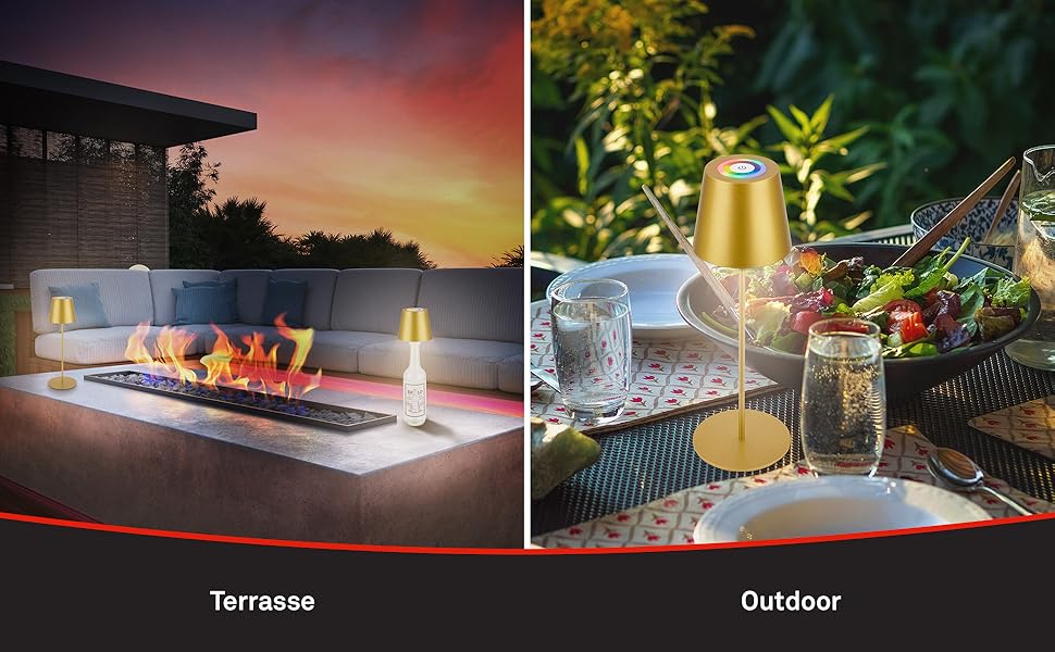 Світлодіодна настільна лампа Briloner бездротова з сенсорним керуванням, димування, регульована висота, нічна лампа, лампа для читання, кемпінгу, акумуляторна, для вулиці, 36x10.5 см