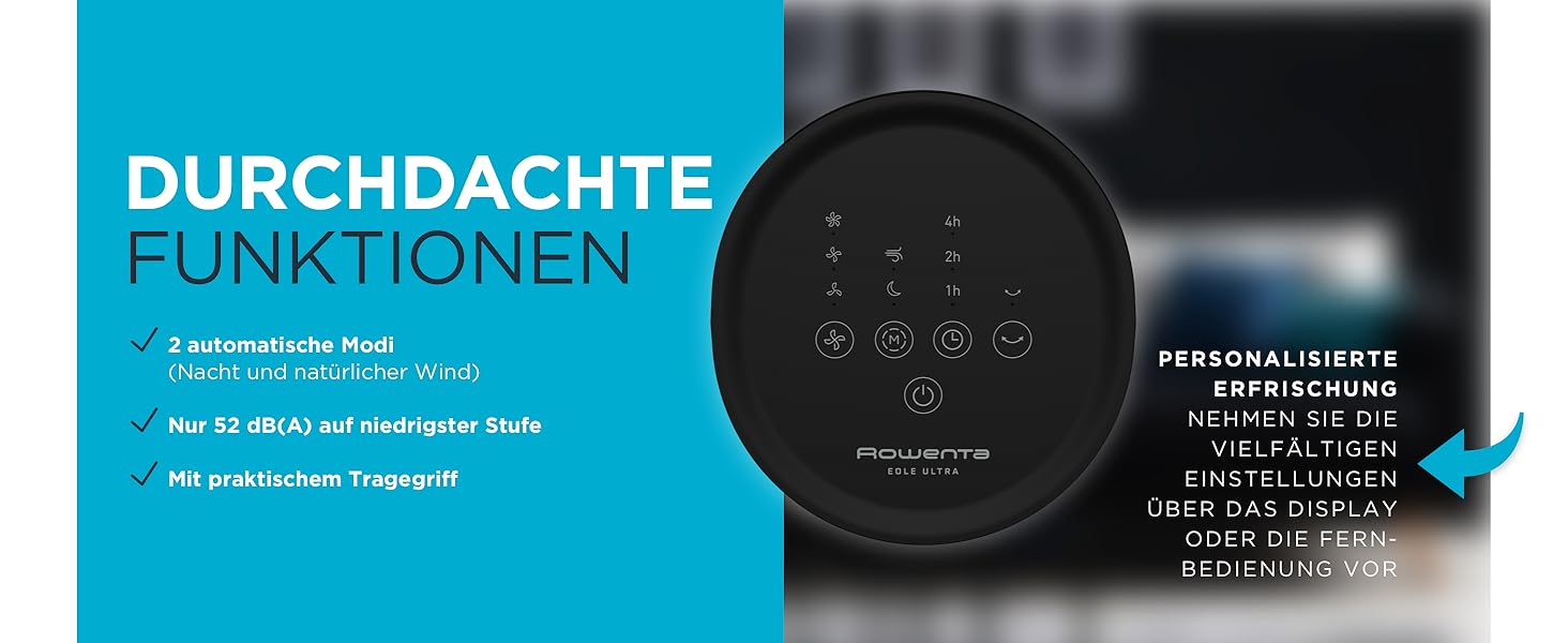 Вентилятор підлоговий Rowenta Eole Ultra VU6871 білий, з пультом, тихий (52 дБ), з таймером та горизонтальним коливанням 60°