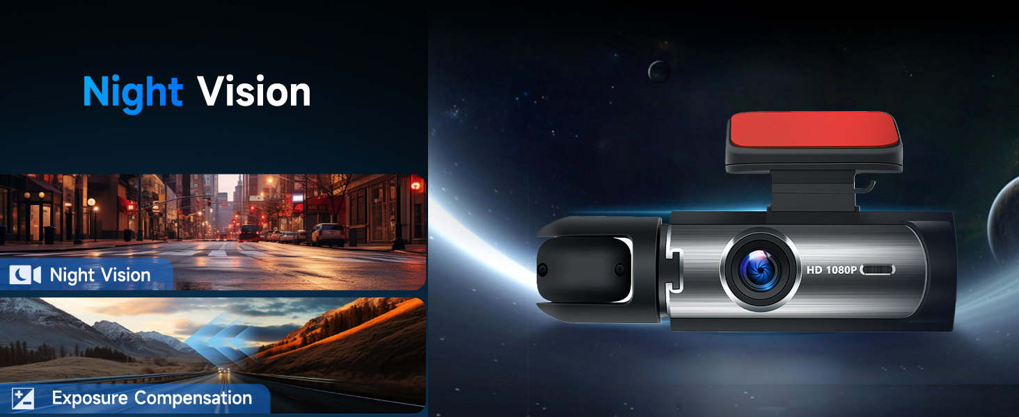 Автокамера Hodozzy з двома об'єктивами, FHD 1080P, IPS 3.16