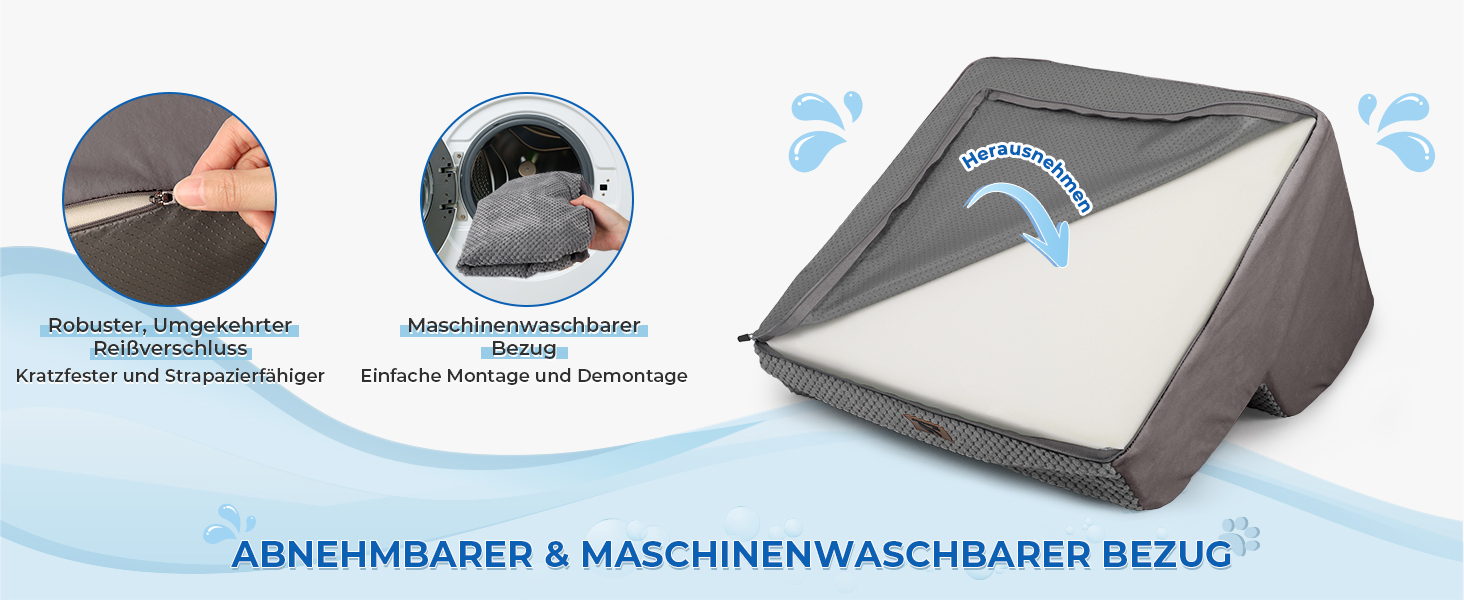 Сходинка для собак, 2 сходинки, 30 см, для маленьких собак та котів, миється, неслизька, сіра