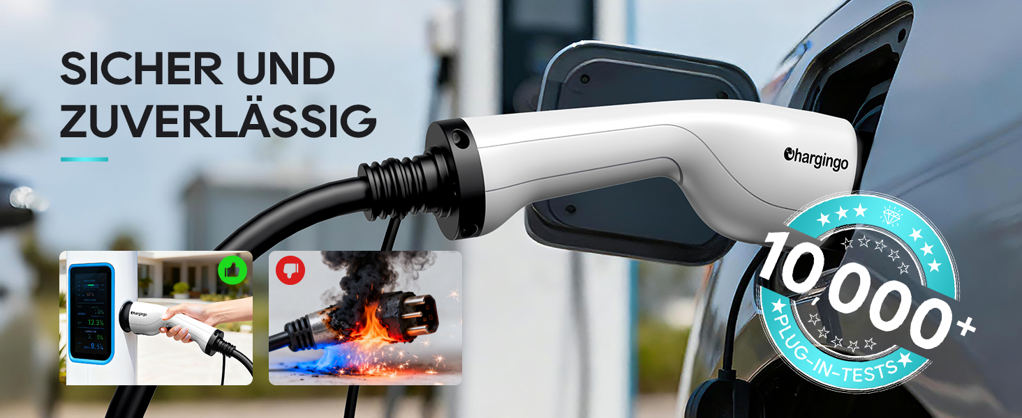 Портативний зарядний пристрій для електромобіля Type 2 (Schuko) 3.68kW, 6-16A, LCD, 5м, IP65, 16A, 22kW, CCS2, IEC 62196-2