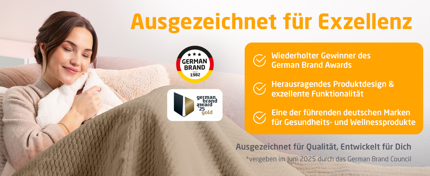 Електрична ковдра Medisana Kuschelheizdecke з функцією автовимкнення, 160x120 см, сіра, 3 режими нагріву, двостороння