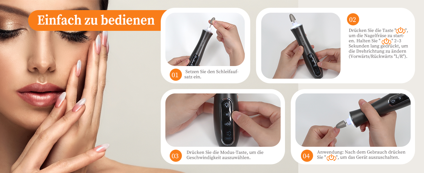 Електричний набір для манікюру PELCAS з LCD екраном: професійний шліфувальник нігтів для людей та домашніх тварин