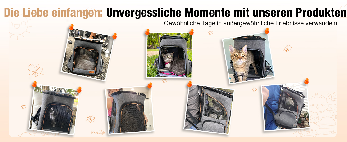 Рюкзак-переноска для кота та собаки Lekesky, сірий, великий (33 x 29 x 38 см)