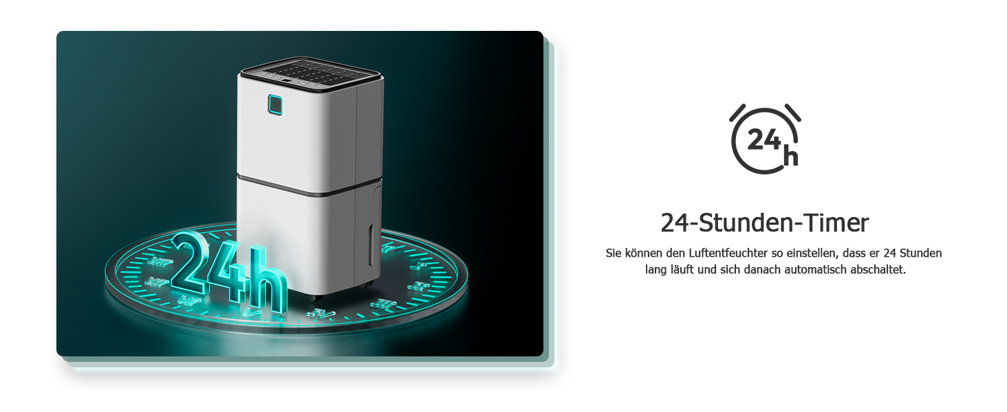 Електричний осушувач повітря 12л/24г з сенсорним керуванням, дисплеєм 3 кольорів та таймером 24г. Ідеальний для квартири, швидкого сушіння білизни, ванної кімнати та підвалу. Білий, 12л