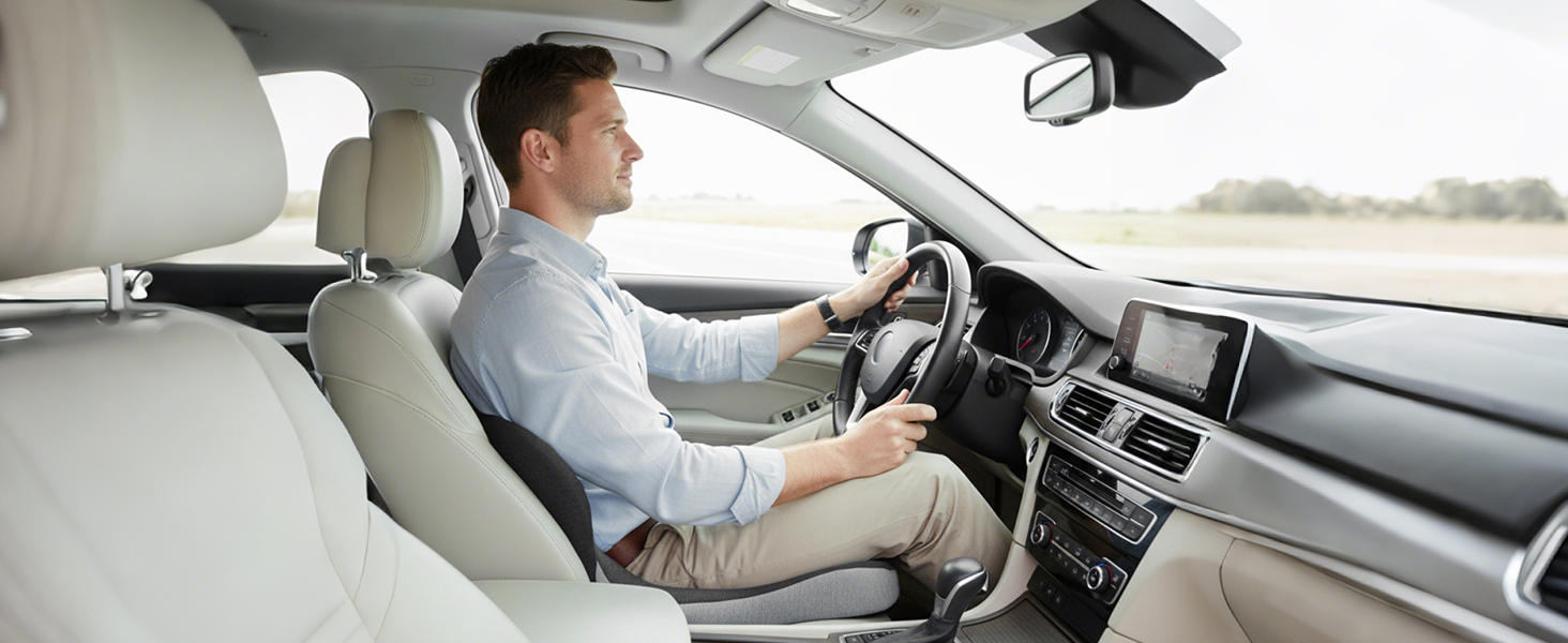 Ортопедична подушка для сидіння Urban Deco з підспинником, ергономічна подушка для спини з Memory Foam, для офісного крісла, автокрісла, інвалідного візка, чорно-сіра, 1 шт.