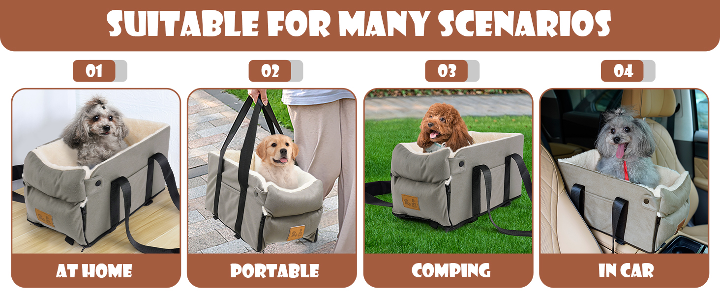 Автокрісло для собак та котів з консоллю: знімне, миється, підходить для подорожей (до 6.1 кг)