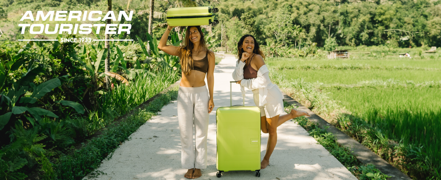 Чемодан American Tourister Wavebreaker Disney FL Spinner L, 77 см, 96 л, червоний (Mickey Comics)