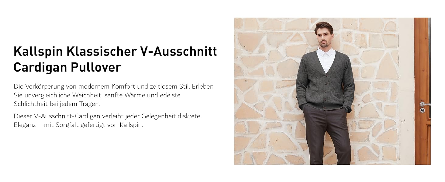 Чоловічий кардиган Kallspin з в'язаного з мікрофібри, в'язаний візерунком