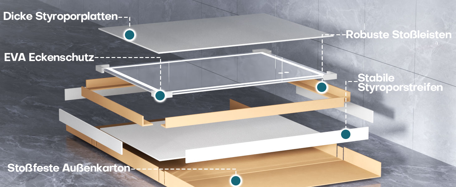 Дзеркало для ванної кімнати HySail з підсвічуванням, 5 мм, висока роздільна здатність, срібне покриття, 3 колірні температури та регульована яскравість, настінне дзеркало з сенсорним вимикачем та функцією проти запотівання (3 кольори + регулювання яскравості, 100 x 60 см)