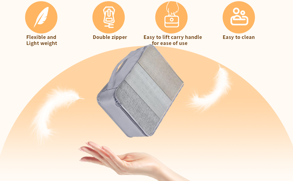 Органайзер для валізи 10 шт. Set, Packing Cubes для одягу, Travel Organizer, Набір для подорожей, Сітка для валізи (Сірий)