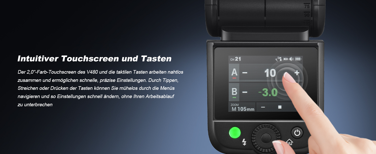 Спалах для камери Godox V480O: потужний TTL-спалах GN50 для Olympus та Panasonic