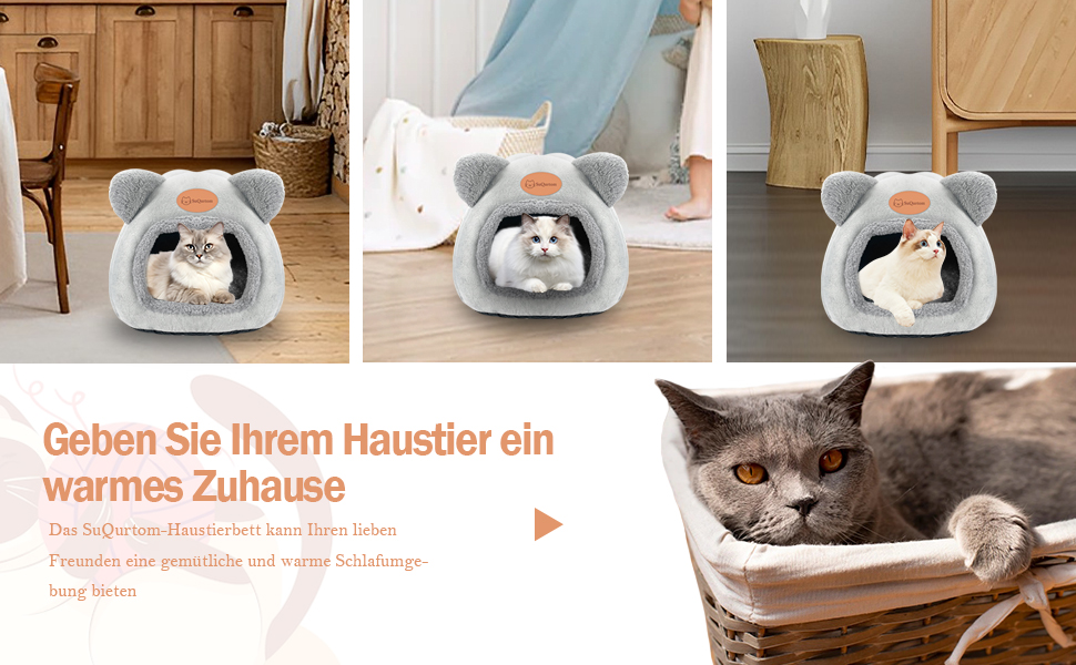 Кігтеточка-будиночок для котів, м'яке ліжко-хатинка, тепла кімната для відпочинку, сірий колір