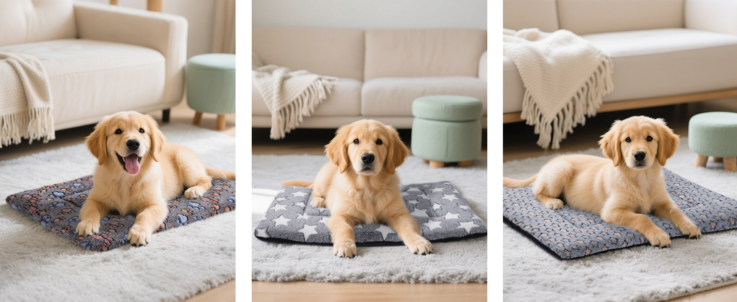 Ортопедичний лежак для собак BVAGSS, миючий килимок, плюшеве ліжко для собак. М'який та теплий лежак для собак маленьких, середніх та великих порід, неслизьке дно. Розмір 60x45 см, колір Кофе Paw. Модель XH083