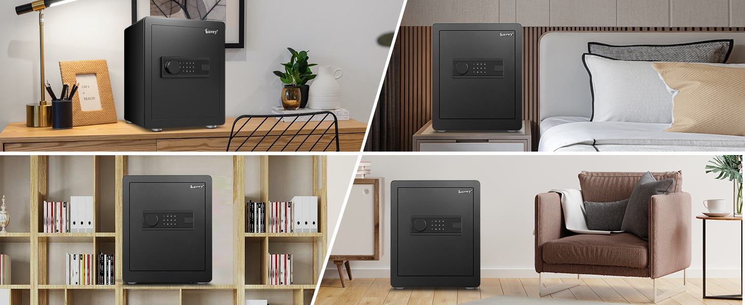 Сейф Kavey Safe Tresor 50L з цифровим замком, подвійним сигналом тривоги та LED-підсвіткою