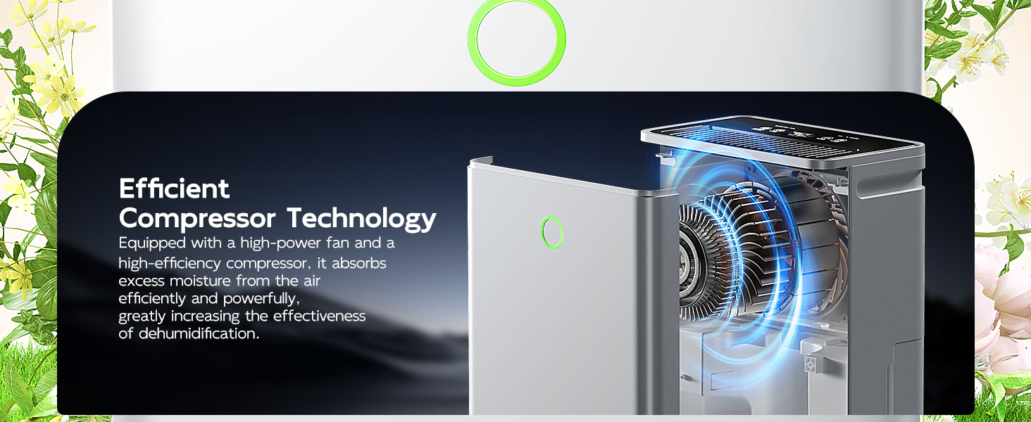 Електричний осушувач повітря 12л/24г з автоматичним та безперервним зливом (шланг у комплекті), для спалень та підвалів, LED-дисплей, тихий з таймером