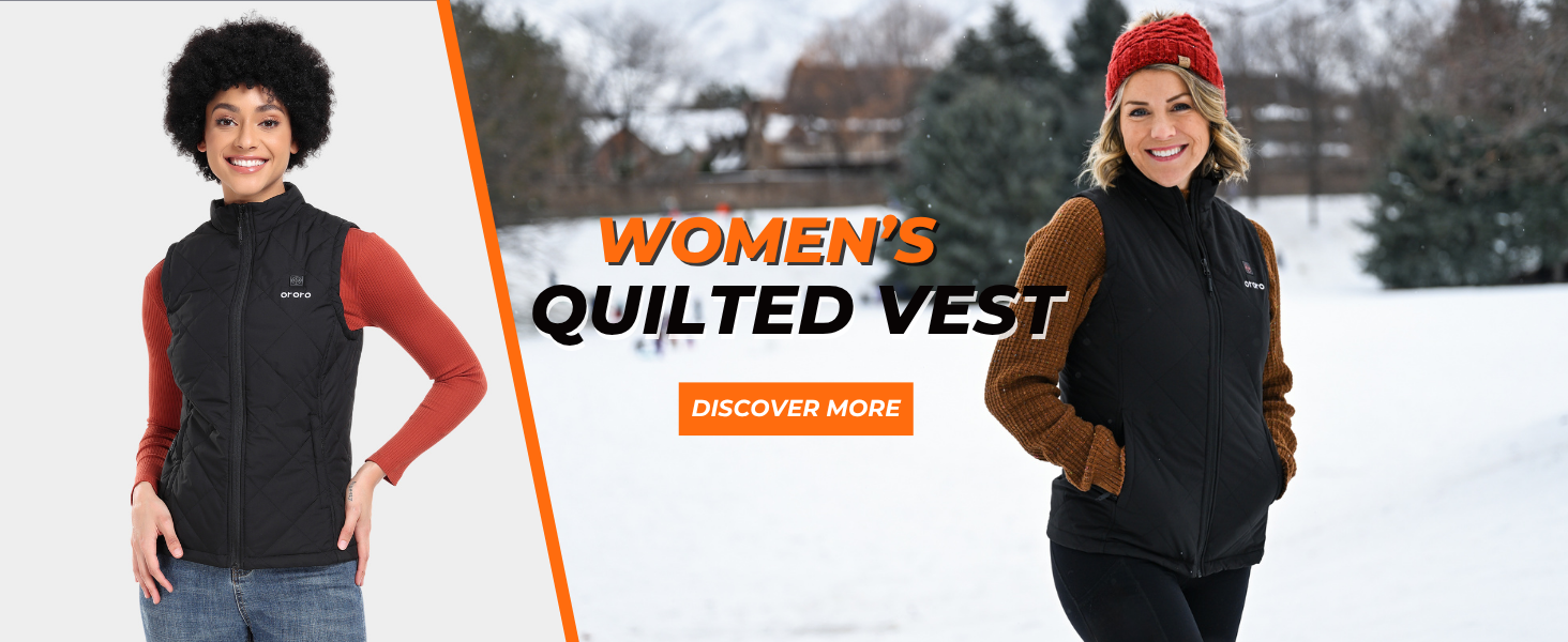 Обогрівальна жилетка OROORO для жінок, флісова, з Powerbank, чорна, XL