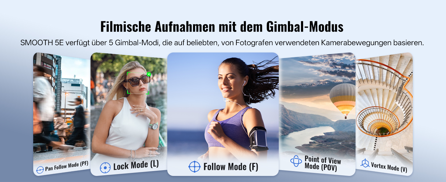 ZHIYUN CinePeer Smooth 5E: Стабілізатор для смартфона з підсвічуванням, штативом та жестами, до 300г