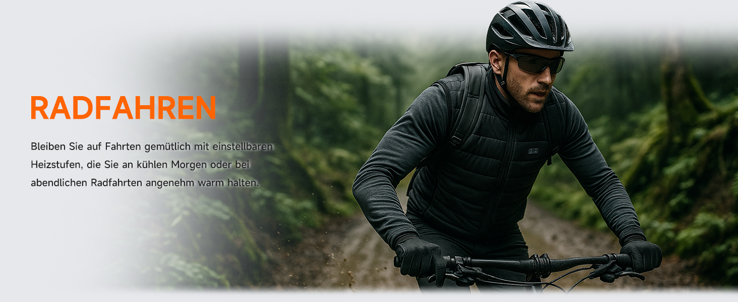 LABCOOL Тепла жилетка з підігрівом - чоловіча та жіноча жилетка з USB-підігрівом та акумулятором 10000mAh - 6-зонний підігрів з 3 рівнями температури - можна прати в пральній машині, чорний L