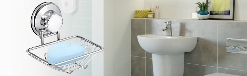 Тримач для мила з присосками SANNO, нержавіюча сталь, для ванної кімнати та кухні