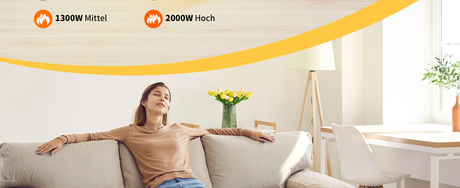 Електричний обігрівач Aeco EcoHeat Boost 58 см з дистанційним керуванням, 2000 Вт, LED ECO-режим, таймер 24 год, 4 режими, тиха керамічна панель, термостат, захист від перегріву та перекидання, осциляція