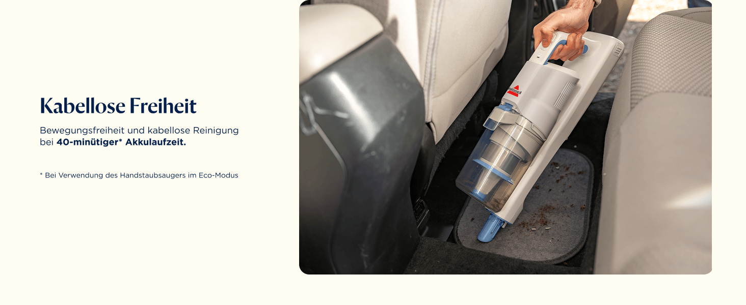 Бездротовий пилосос Bissell PowerClean FurGuard з акумулятором 2500 mAh, 280W, HEPA-фільтр, самоочищення щітки, світло FurFinder, для видалення шерсті тварин, 50 хв роботи