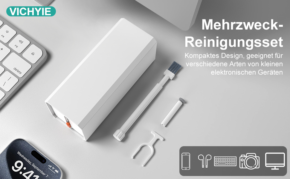Набір для чищення VICHYIE 32 в 1: клавіатура, телефон, навушники AirPods, iPhone, планшет, ноутбук, монітор, камера