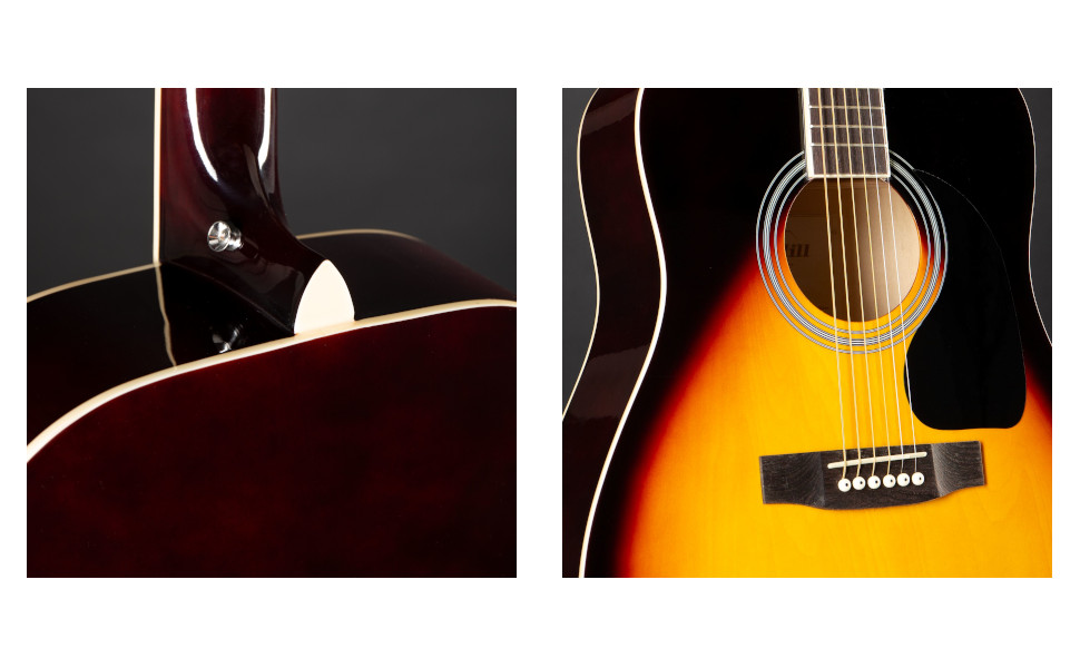 Акустична гітара Red Hill D-1-CE: електроакустична гітара Dreadnought з cutaway та верху з липи (Natural/Sunburst)