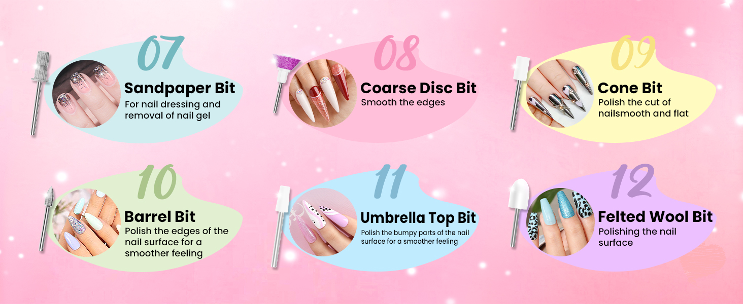 Професійний портативний фрезер для нігтів 45000 об/хв з LCD-дисплеєм (рожевий)