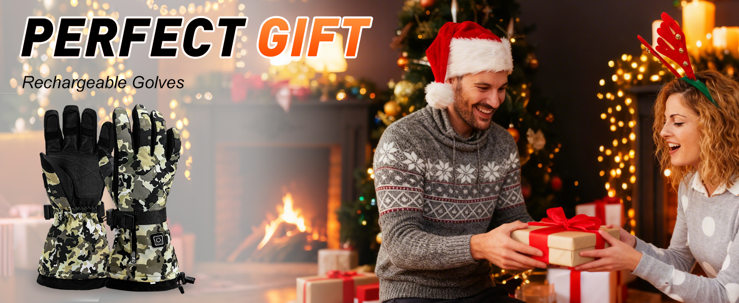 Греючі рукавиці для чоловіків та жінок, 7.4V 3000mAh, акумулятор, сенсорний екран, для катання на лижах, кемпінгу, їзди на велосипеді, 3 рівні нагріву