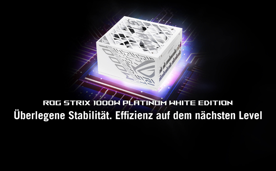 Ігровий блок живлення ASUS ROG Strix 1000W Platinum White, ATX 3.0, PCIe 5.0, білий