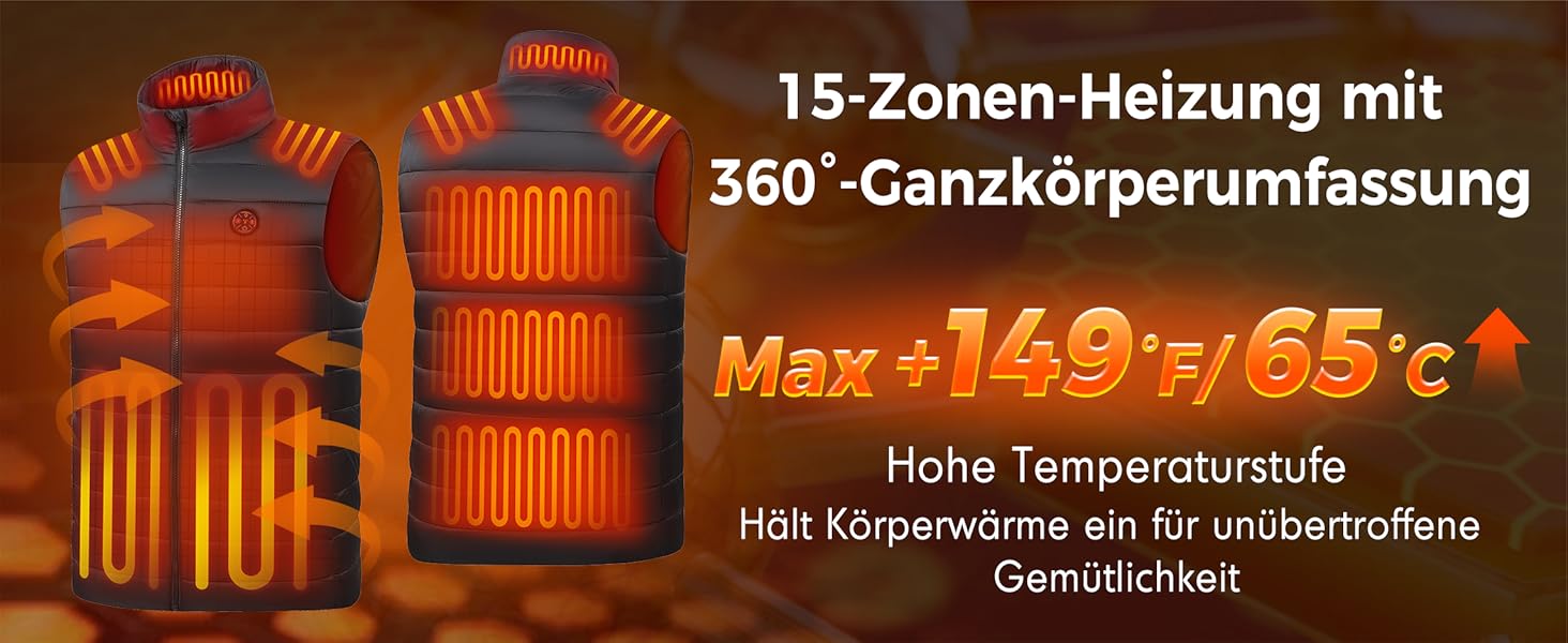 Обогреваемый жилет для мужчин с Powerbank, 15 зон обігріву, легкий, дихаючий, теплий жилет для кемпінгу, полювання, чорний
