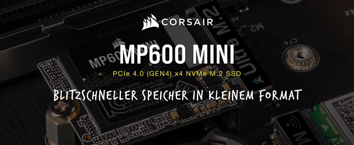 SSD Corsair MP600 MINI 2TB M.2 NVMe PCIe Gen4 – 7000 MB/s – для Steam Deck та Microsoft Surface