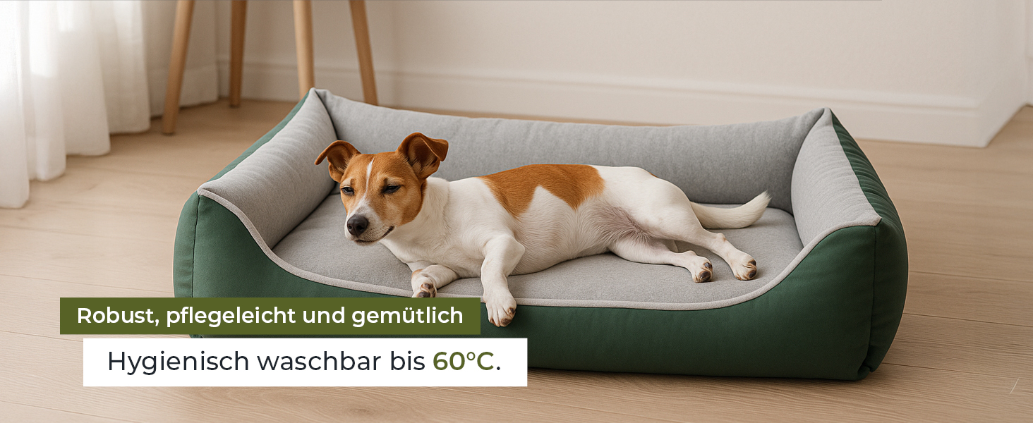 Ліжко для собак Doctor Bark Kleine Hunde - М'яке та зручне ліжечко для собак, миється, зносостійке, пухнасте - Зроблено в Німеччині, GreenLabel (S - 74x55 см, Сірий)