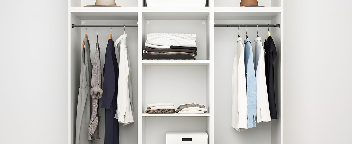 Штанга для штор без свердління AIZESI 70-120см, телескопічна, чорна, діаметр 22мм