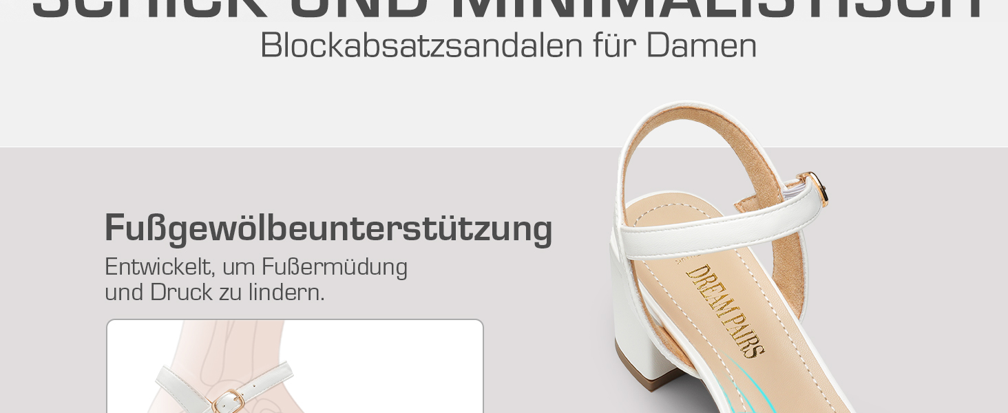 Жіночі босоніжки DREAM PAIRS на високій платформі, білі, 39 EU, з відкритим носком та блочними підборами